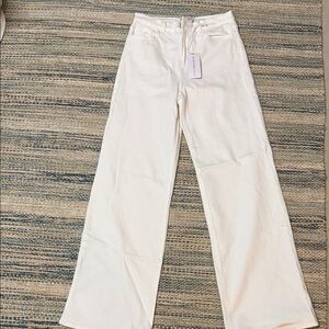 Just Black Cream Wide Leg Jeans